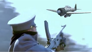 日軍戰機重創國軍部隊，國軍隊長反手抬起機槍就是一頓射，為戰友報仇！
