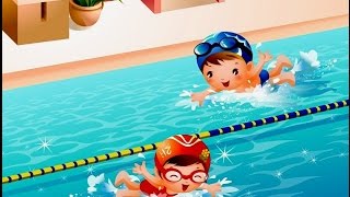 Контрольная работа. Плывёт Хайрулин. плавание в ластах