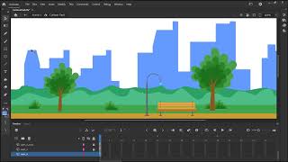 Membuat taman 2D yang indah dan hijau dengan Animate