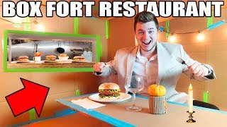 BOX FORT RESTAURANT CHALLENGE!! ?? Box Kitchen, Food & More!
