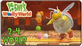 Yoshi's Woolly World 100% Walkthrough World 2-4 Knot-Wing the Koopa's Fort