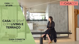 Living, banheiro e terraço em 125m² de Ticiane Lima: CASACOR SP 2019