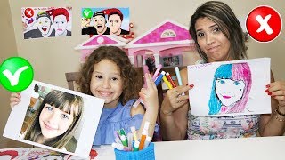 DESAFIO COLORINDO COM 3 CORES (3 MARKER CHALLENGE) Pintamos a Giovanna Alparone do canal Luccas Neto