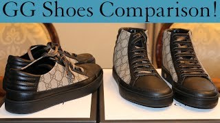 GUCCI 2017 - Men's GG Supreme Side by Side Comparison - High tops vs. Low Tops HD Unboxing