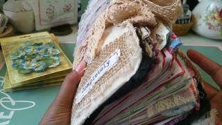 Swapmeet crafty haul, giveaway #5, junk journal pages