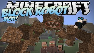 Minecraft | BLOCK ROBOT MOD! (Ride and Stomp with the Block Monster!) | Mod Showcase