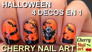 HALLOWEEN nail art chauve souris