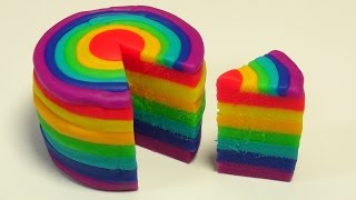Make a Playdoh Rainbow Cake. How to make a Playdoh Rainbow cake. How to make a rainbow Playdoh cake.