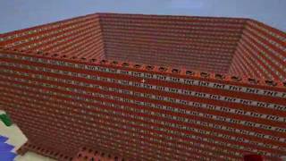 Взрыв большого кол-ва TNT в Minecraft
