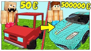 AUTO DA 50 EURO CONTRO AUTO DA 500000 EURO! - Minecraft ITA