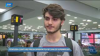 Cliente não precisa enfrentar fila no caixa de supermercado