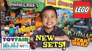 NEW 2015 LEGO SETS!!! NY Toy Fair - Minecraft, Scooby Doo, Chima, Ninjago, Star Wars, Jurassic World