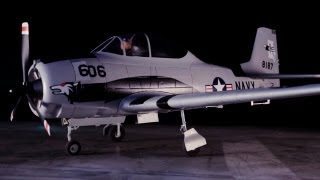 1450mm Airfield T-28 Trojan RC Plane Shot by 4K RED UHD Camera