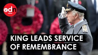 Remembrance Sunday: King Charles Leads British Ceremony at The Cenotaph in London