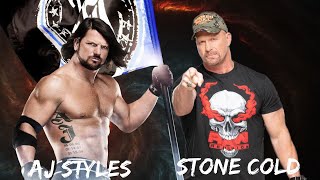 WWE AJ STYLES VS STONE COLD