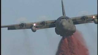 Lockheed C-130 air tanker fire fighter Morgan Hill CA.
