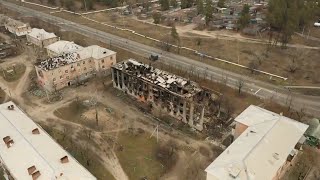 Ukraine: Drone footage shows city of Shchastia as LPR forces take control