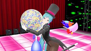[MMD] Magician Miku in Magical Balloon Popping Show.