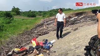 北港溪河床成垃圾場 空污雪上加霜