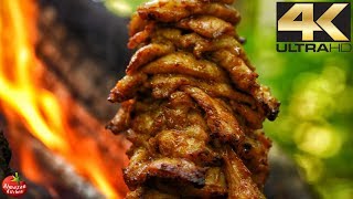 Gyros On a Rope (4K) - Primitive Cooking ASMR - Must See!