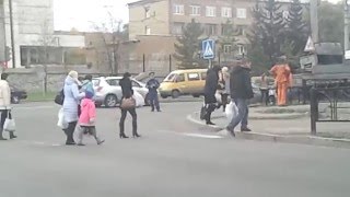 Нарушение ПДД полицейским. Магнитогорск.