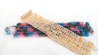 Широкий браслет колечками. "Закат"/  Wide bracelet rings. "Sunset".