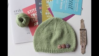 Вязание спицами:детская шапочка.тестирование пряжи Erika Knight : british blue wool.