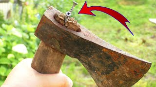 Клинья больше не нужны!!! 3 современных способа насадки топора или молотка