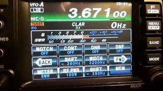 Работа функция DNF в радиостанции FT- 991 Yaesu.
