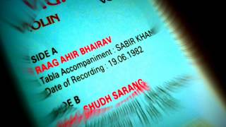 V G Jog Waves of Ecstasy Raag Ahir Bhairav violin raga