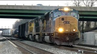 CSX Mixed Freight w/ Former Union Pacific Engine 9036