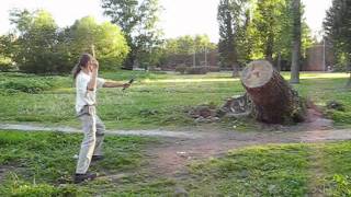Безоборотное метание ножей, по разному :) 2