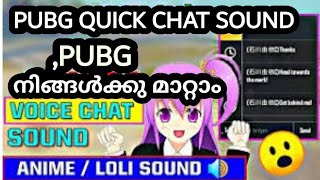 Pubg Quick chat voice change |Pubg voice changer |TECHNICAL GADGETS MALAYALAM |
