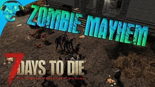 Battle Back the Horde - Absolute Zombie Mayhem at the Base! 7 Days to Die E14