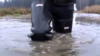 Large walk in rubber boots and latex jeans with flooding in the forest swamp. Part-4(11/11/15)