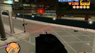 Играем в GTA III - набираем 6 звёзд (с помощью оружия и на танке)