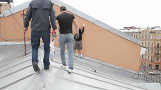 Oldboys on the rooftop 2(russian graffiti)