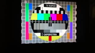 Настроечная таблица (test card) на тв канале Tv Koper