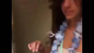 Drunk girl runs into door - Funny