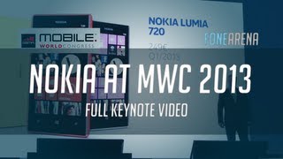 Nokia at MWC 2013 - full keynote video