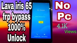 Lava iris 65 frp bypass 1000% unlock no pc