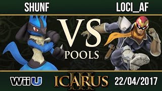 ICARUS III - Shunf (Lucario) VS Loci_AF (C. Falcon) - Pools