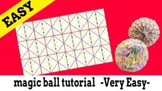 折り紙：マジックボール折り方のコツ　magic ball  tutorial ［Very Easy］
