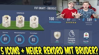 5 ICONS doch kommt der Rekord? Legendäres Fut Draft Battle vs. Bruder! - Fifa 19 Ultimate Team