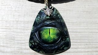 Рисуем глаз дракона на камне (Dragon eye, the process of painting )