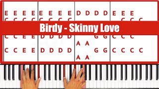 Birdy Skinny Love Piano Tutorial - ORIGINAL