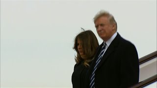 Raw: President Trump Arrives in China