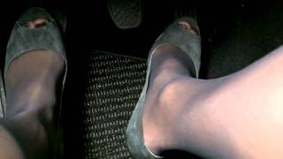 Highway drive skirt and stockings