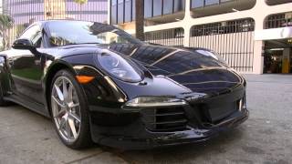 2013 Porsche 911 Carrera 4S Coupe NEW Glass Roof Guards Red Deviating stitch Burmester PDK Black