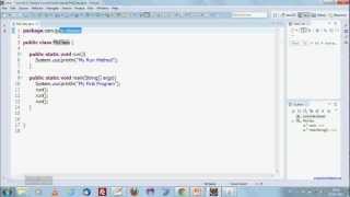 Java tutorial with eclipse - 3 - classes and methods